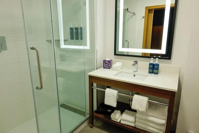 غرفة ديلوكس بسرير كينج مع أريكة، Four Points by Sheraton Austin Airport 2/2