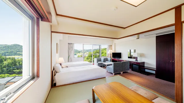 غرفة يابانية غربية ديلوكس بحوض استحمام، Resorpia Kumihama 2/2