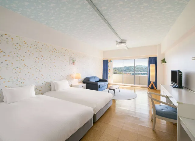 غرفة قياسية بإطلالة على الجبل مفردة بسريرين منفصلين يُسمح فيها بالحيوانات الأليفة، Grand Mercure Awaji Island Resort & Spa 2/2