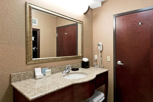 غرفة بسرير كينج بحوض جاكوزي بحوض استحمام لذوي الإعاقة، Hampton Inn Statesville 7/8