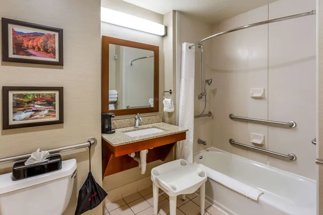 جناح بسرير كينج مع أريكة لذوي الإعاقة، Comfort Inn and Suites Logan Near University 3/3