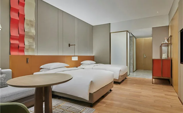 غرفة سوبيريور بسريرين منفصلين، DoubleTree by Hilton Jiangxi Fuzhou 3/4