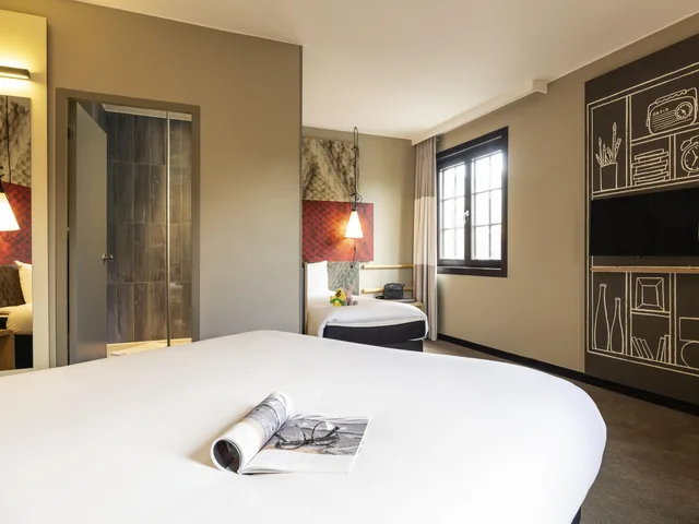 غرفة بريميوم بسرير مزدوج وسرير فردي، Hotel ibis Brussels off Grand Place 3/10