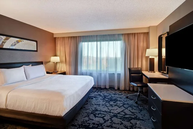 جناح بسرير كينج بحوض استحمام لذوي الإعاقة، Embassy Suites by Hilton Raleigh Durham Research Triangle 1/3