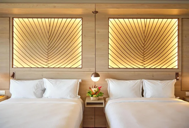 غرفة قياسية بسريرين كوين مع أريكة، Hilton Hotel Tahiti 2/4