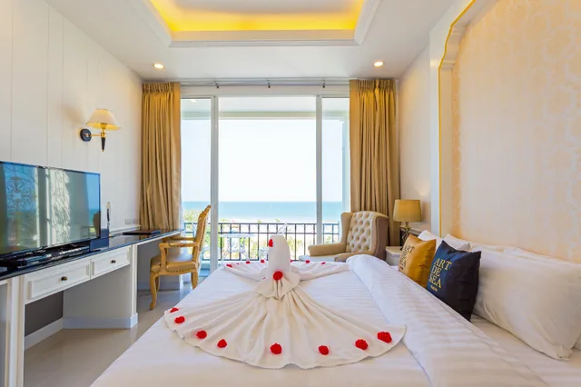 غرفة ديلوكس بسرير كينج بإطلالة على البحر، Art De Sea Hua Hin 2/2