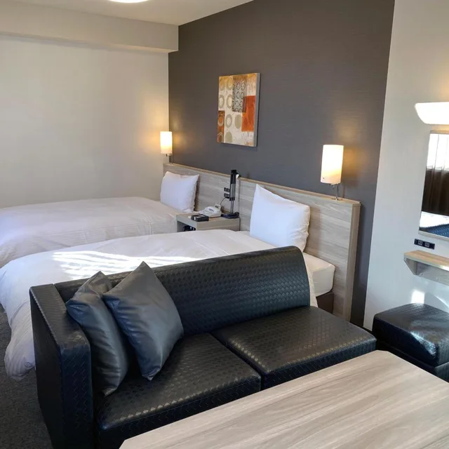 غرفة ديلوكس بسريرين منفصلين، Hotel Route-Inn Yamagata South - in front of University Hospital 1/4