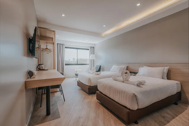 غرفة ديلوكس بسريرين منفصلين، The Rich Hotel Korat 1/7