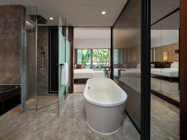 غرفة سوبيريور بسريرين منفصلين بإطلالة على الحديقة، Pullman Oceanview Sanya Bay Resort and Spa 6/7