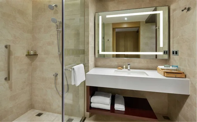 غرفة بسريرين منفصلين بإطلالة على المدينة في طابق مرتفع، Hilton Garden Inn Foshan 7/8