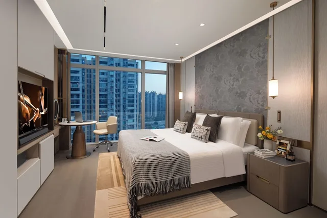 غرفة ديلوكس بسرير كينج، Ascott Pazhou Guangzhou 1/2