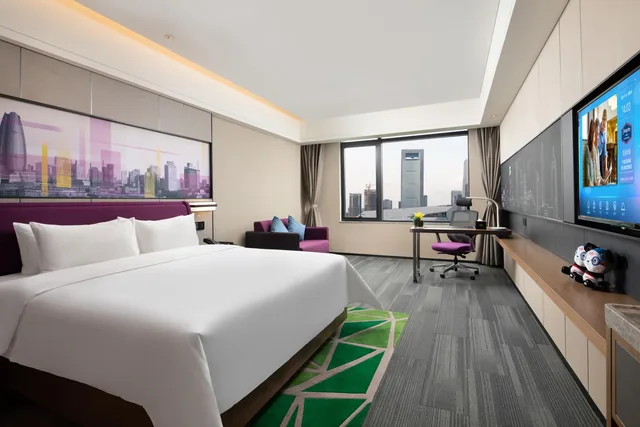 غرفة سوبيريور بسرير مزدوج، Hampton by Hilton Ningbo Eastern New Town 1/1