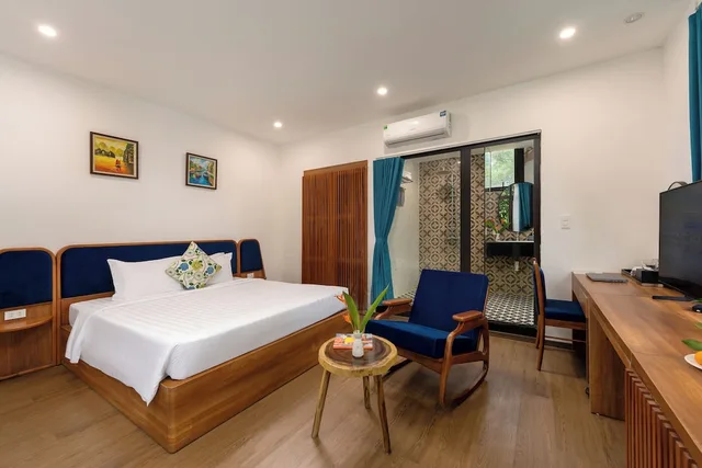 غرفة ديلوكس بسرير كينج بإطلالة على الحديقة، Gia Huy Riverside Hotel Hoi An 5/10
