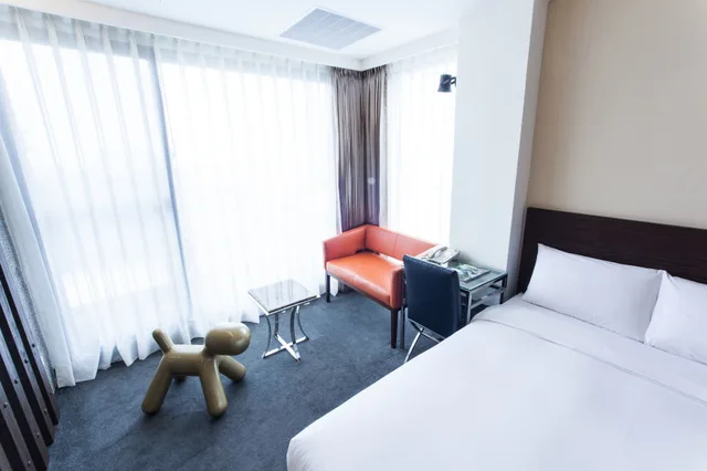 غرفة بسريرين مزدوجين، Hotel Les Champs Hualien 5/9