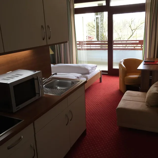 غرفة متصلة بسريرين مزدوجين، Central Hotel Apart Munchen 2/4