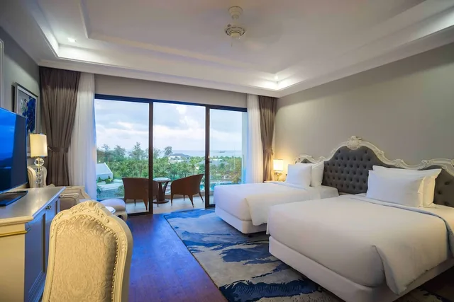 غرفة ديلوكس بسريرين منفصلين بإطلالة على البحر، Radisson Blu Resort Phu Quoc 4/7