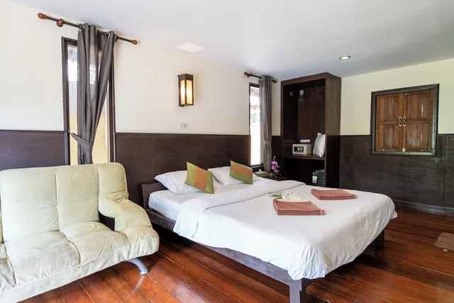بنغل ديلوكس عائلي بسرير مزدوج وسريرين منفصلين بغرفتي نوم، Mook Lanta Boutique Resort Spa 2/4