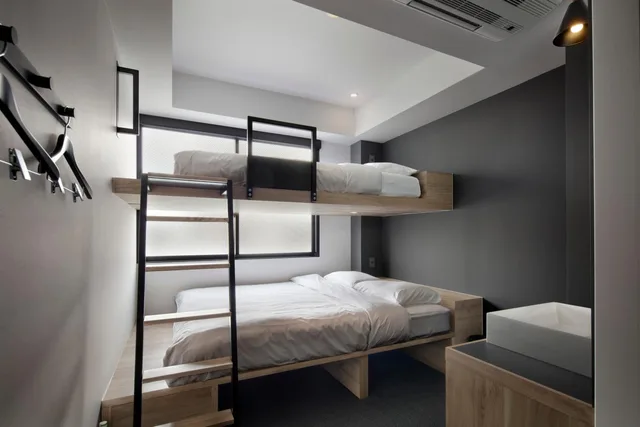 Semi Room, Guest Room, Triple, 1 Queen and 1 Semi Double Bed، Piece Hostel Sanjo 1/1