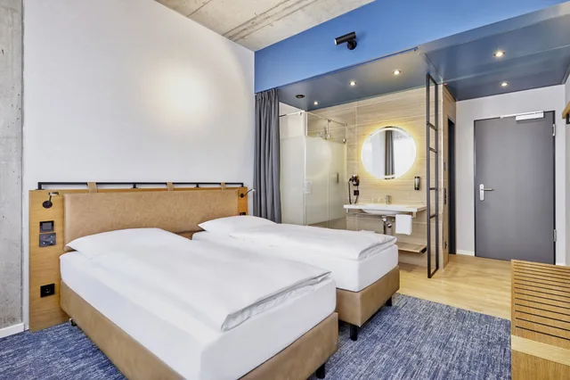 غرفة كومفورت بسريرين منفصلين، H2 Hotel Dusseldorf Seestern 4/5