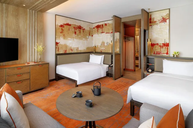 غرفة غراند ديلوكس بسريرين منفصلين، Grand Hyatt Xi an 3/5