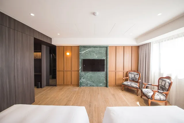 غرفة سوبيريور رباعية بسريرين مزدوجين، Hôtel De Leau -Anping 5/8
