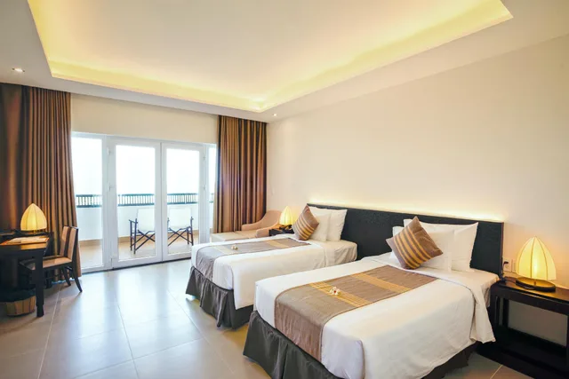 غرفة ديلوكس بسريرين منفصلين بشرفة، Muine Bay Resort 2/2