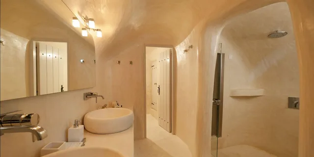 Interior, Honeymoon, Kapari, Suite, Caldera View, Indoor Jetted Tub, Terrace، Kapari Natural Resort 1/1