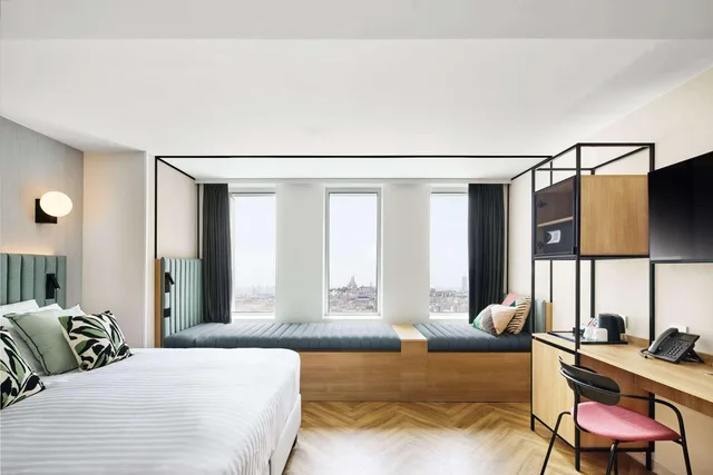 غرفة ديلوكس بسرير مزدوج، H4 Wyndham Paris Pleyel 3/6
