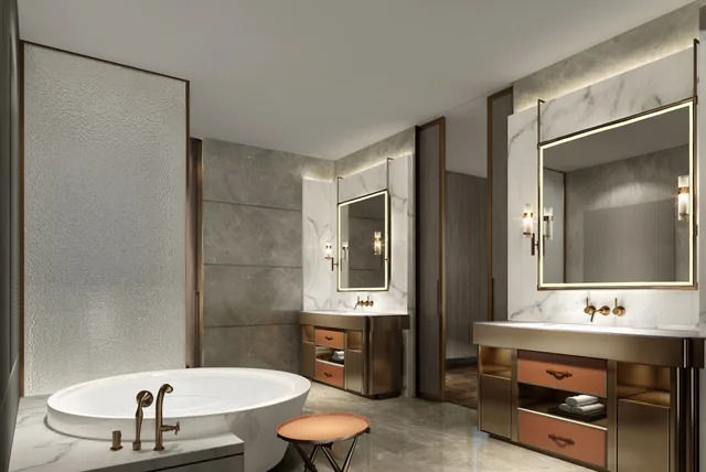 غرفة قياسية بسريرين مزدوجين مع دخول صالة النادي، Crowne Plaza Qingdao Jinshui 3/4