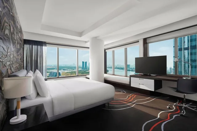 جناح استوديو كلوب بإطلالة على النهر بغرفة نوم واحدة، Le Meridien Saigon 3/5
