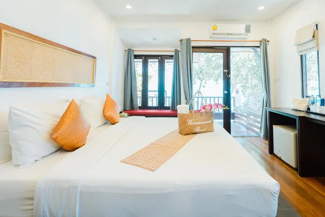 غرفة بسرير كوين بإطلالة على البحر، Vimarn Samed Resort 3/10