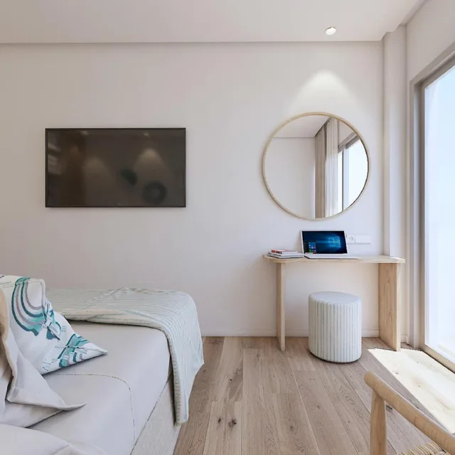 غرفة بسرير مزدوج أو سريرين منفصلين بشرفة، Hotel More 4/7