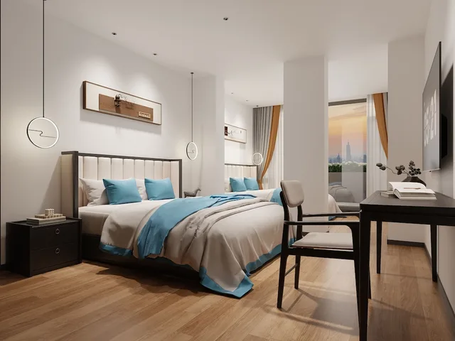 غرفة رباعية بسريرين مزدوجين وسرير كينج وسرير كوين بشرفة، Beijing Aaliyah Wang Fu Jing Forbodden City Boutique Hotel 3/10