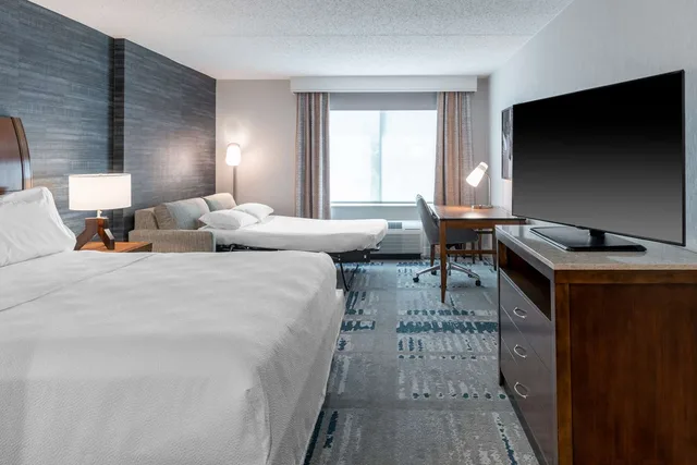 غرفة ديلوكس بسرير كينج مع أريكة، Hilton Garden Inn Arlington Courthouse Plaza 3/6