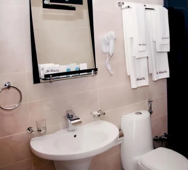 غرفة قياسية بسريرين منفصلين بإطلالة على المدينة، Old Metekhi Hotel 8/10
