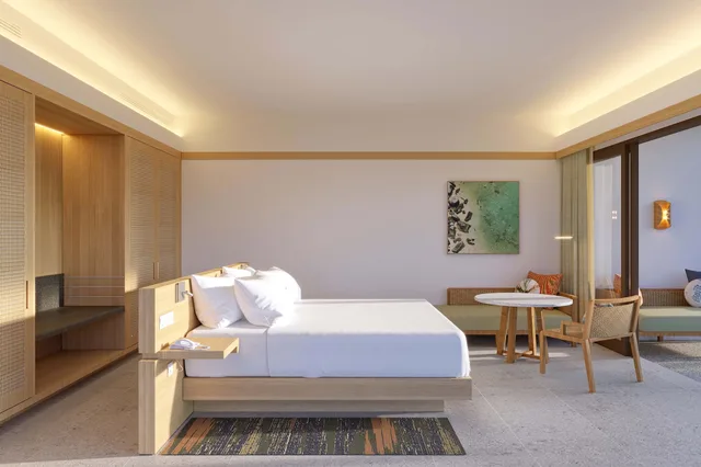 غرفة بسرير كينج بإطلالة على الحديقة بشرفة، Sheraton Belitung Resort 5/11