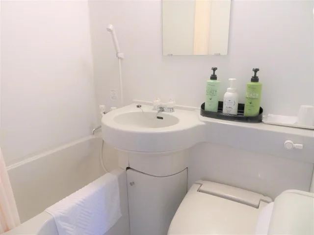 غرفة بسرير نصف مزدوج بحمام خاص للمدخنين، Hotel New Saitama 4/4
