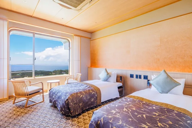 Universal, Twin Beds, Ocean View, Bathtub، Kamenoi Hotel Izu Kogen 2/3