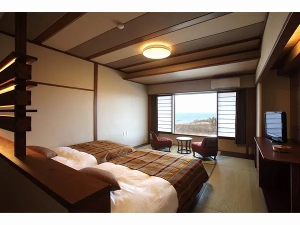 غرفة يابانية غربية يابانية عصرية بإطلالة على البحر بأرضية تاتامي، Ogaonsen Yuinoyado Bettei Tsubaki 1/1