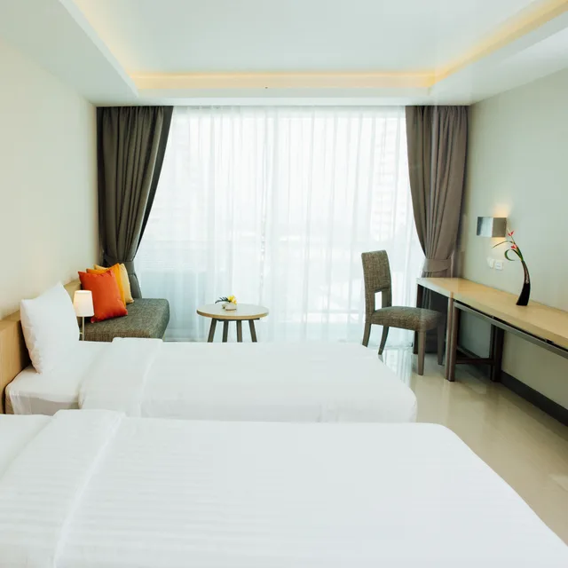 غرفة ديلوكس بسريرين منفصلين بإطلالة على المدينة، Prima Hotel Pattaya 6/10
