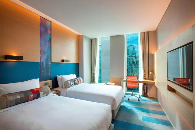 Urban, Aloft, Guest Room, Twin Beds, City View، Aloft Gangnam Seoul 6/9