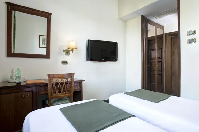 غرفة بسرير مزدوج أو سريرين منفصلين، Grand Hotel Del Gianicolo 3/10