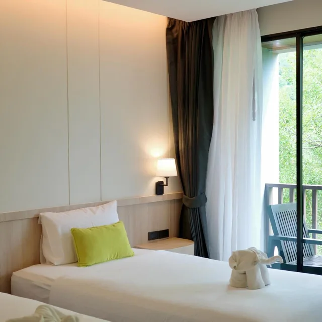 غرفة ديلوكس بسرير مزدوج أو سريرين منفصلين بإطلالة على الحديقة، Aree Tara Resort Krabi 3/10