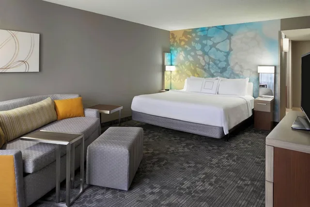 جناح بسرير كينج مع أريكة بمنطقة جلوس، Courtyard Marriott Toronto Airport 1/1