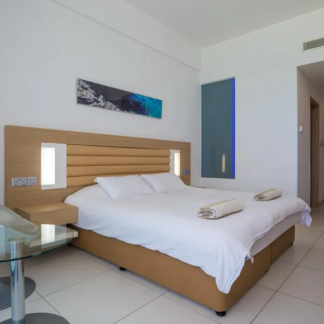 غرفة قياسية بسرير فردي بإطلالة على البحر، Vrissaki Beach Hotel 1/10