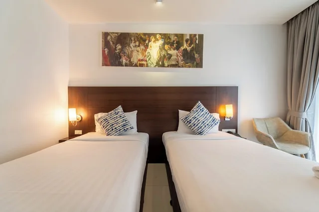 غرفة ديلوكس بسريرين منفصلين بشرفة، Rodina Beach Hotel 9/10