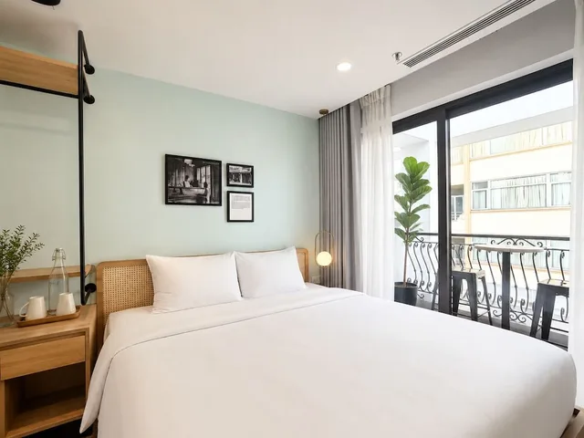 غرفة تنفيذية بسرير كينج بشرفة، Wilque Hotel Hanoi 2/10
