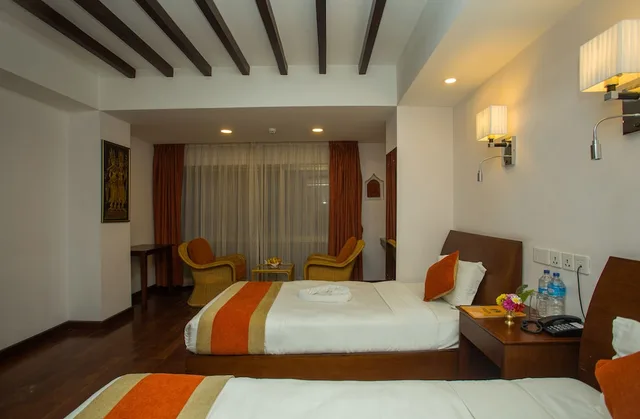 غرفة ديلوكس بسريرين منفصلين بإطلالة على الحديقة، Apsara Boutique Hotel 5/10