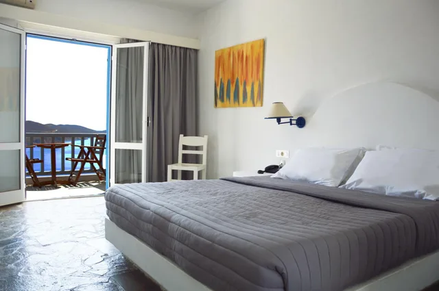 غرفة بسرير مزدوج بإطلالة على البحر، PATMOS PARADISE 1/6