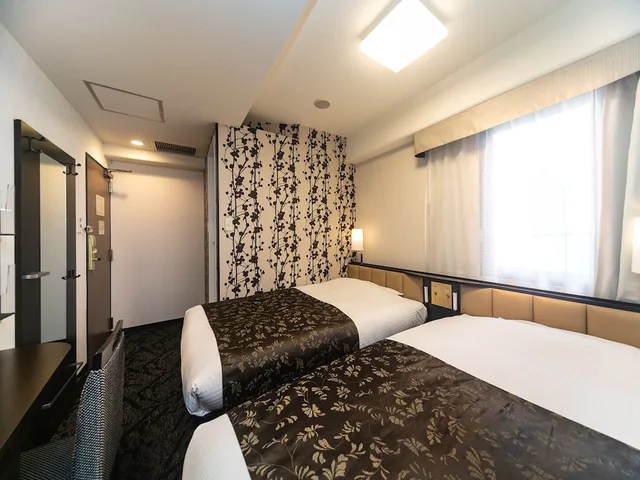 غرفة بسريرين منفصلين، APA Hotel Namba Kita Shinsaibashi Ekimae 2/3
